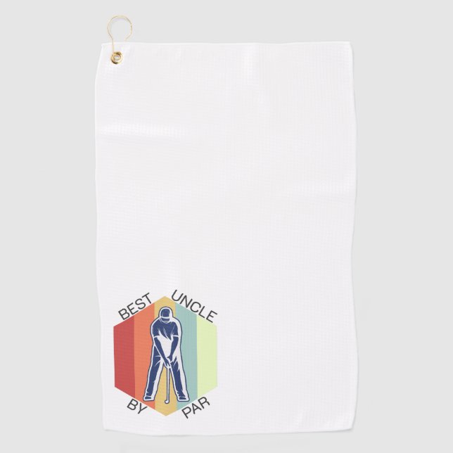Best Uncle by Par Retro Golf Towel (Front)