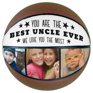 Best Uncle Ever  3 Photo Collage Black And White Basketball