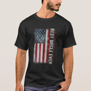 Best Uncle Ever American Flag Father's Day For Un T-Shirt