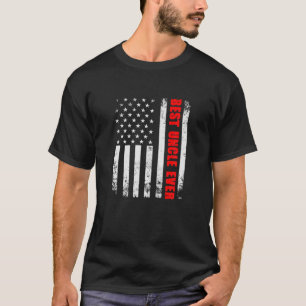 Best Uncle Ever American Flag Pregnancy Announceme T-Shirt