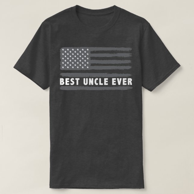 Best Uncle Ever American Flag T-Shirt (Design Front)