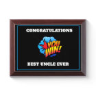 Best Uncle Ever Award Plaque