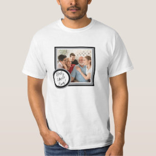 Best Uncle Ever Black Custom Photo Gift Shirt