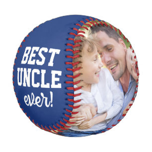 Best Uncle Ever Custom Photo Personalised Baseball