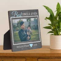Best Uncle Ever Custom Photo Rustic Chalkboard