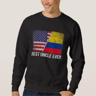 Best Uncle Ever Father's Day Colombia Us Flag Sweatshirt