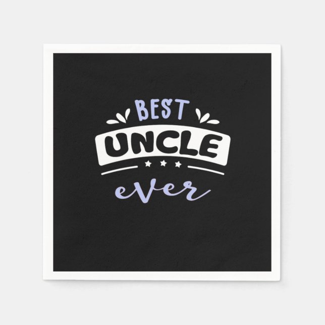 Best Uncle Ever Gift Idea Napkin (Front)