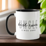 Best Uncle Ever Modern Elegant Simple Father's Day Mug<br><div class="desc">This simple and modern design is composed of san serif typography.</div>