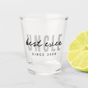 Best Uncle Ever Modern Elegant Simple Father's Day Shot Glass