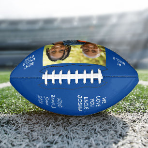 Best Uncle Ever Photo Blue Football