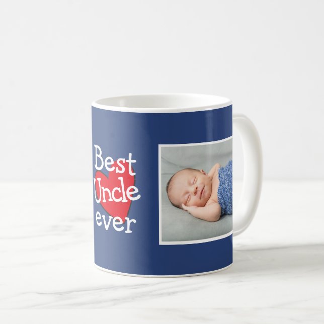 Best Uncle Ever Photo Collage Coffee Mug (Front Right)