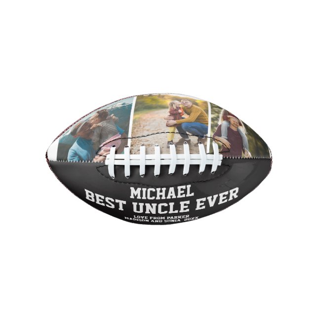 Best Uncle Ever Sports From Nephew Niece Photo Football (Front)