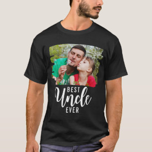 Best Uncle Ever Typography Custom Photo  T-Shirt