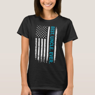 Best Uncle Ever Vintage Retro US Flag   Uncle T-Shirt