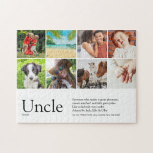 Best Uncle Funcle Definition 6 Photo Collage Jigsaw Puzzle