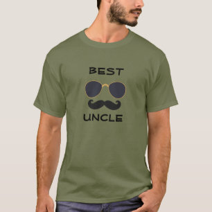 Best Uncle, Funny Moustache, Mens T-Shirt