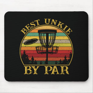 Best Unkie By Par Funny Disc Golfing Uncle Mouse Pad