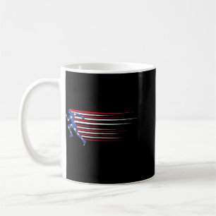 Best Usa American Flag Track And Field Gift Team M Coffee Mug