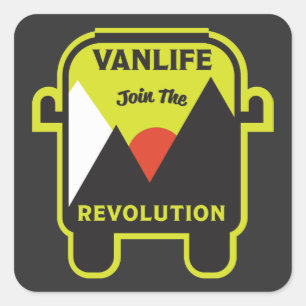 Best van life nomad square sticker