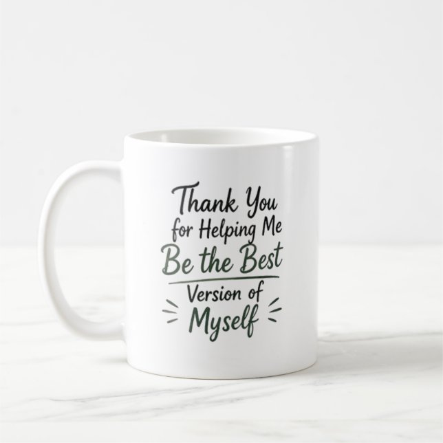 Best Version of Myself Personalised Coffee Mug (Left)