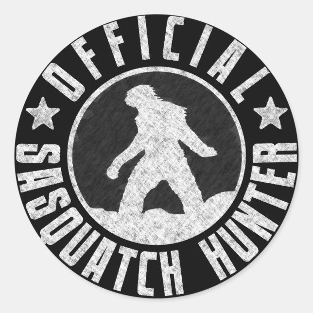 Best Version - OFFICIAL Sasquatch Hunter Design Classic Round Sticker (Front)