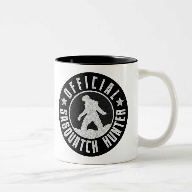 Best Version - OFFICIAL Sasquatch Hunter Design Two-Tone Coffee Mug (Right)