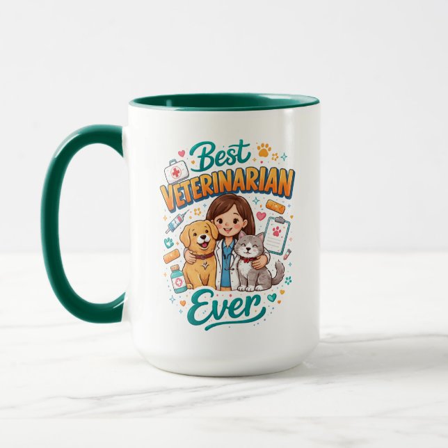 Best Veterinarian Ever | Vet Appreciation Doctor’s Mug (Left)