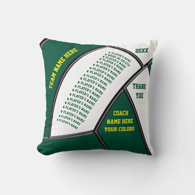 Best Volleyball Coach Gifts, ALL Player's Names Cushion (Front)