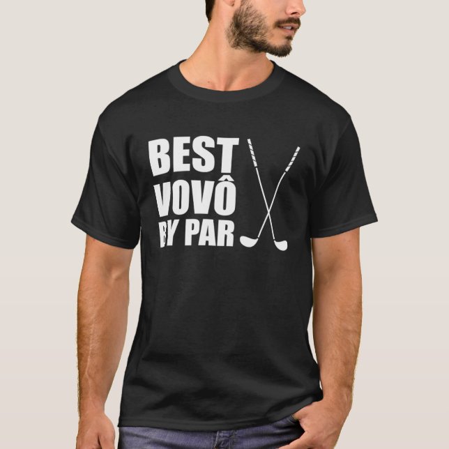 Best Vovo By Par Portuguese Grandpa Golfer Pun T-Shirt (Front)