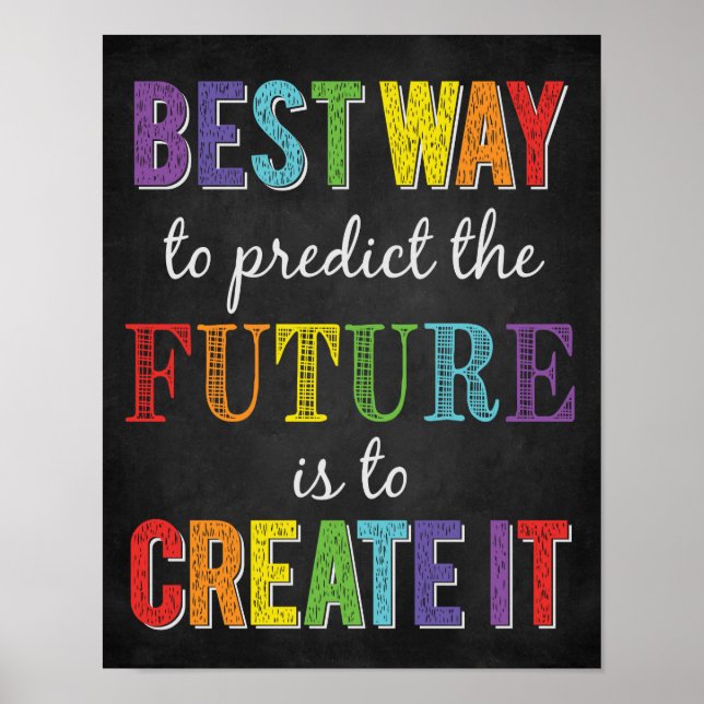 Best Way To Predict The Future Growth Mindset Poster (Front)