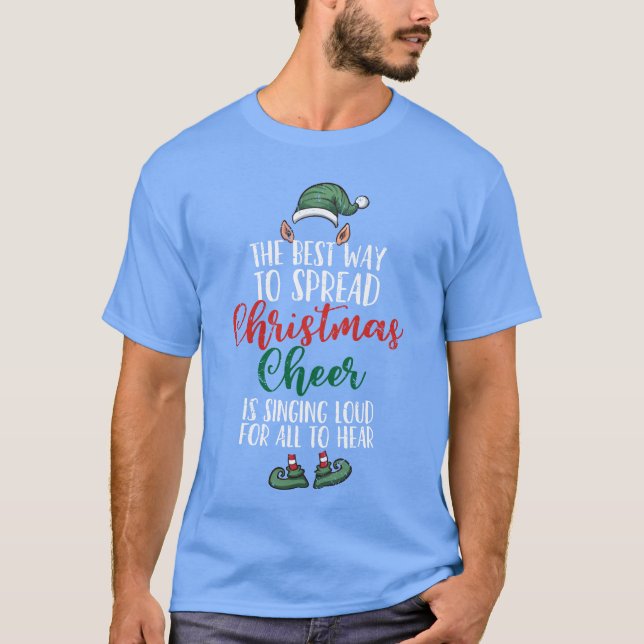 Best Way to Spread Christmas Cheer Uglyhemed Mem r T-Shirt (Front)