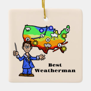 Best Weatherman Christmas Ornament
