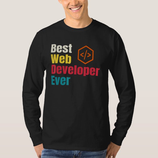 Best Web Developer Website Programmer Coder Comput T-Shirt (Front)