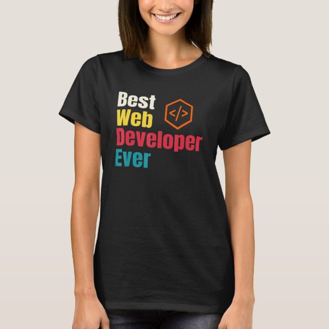 Best Web Developer Website Programmer Coder Comput T-Shirt (Front)