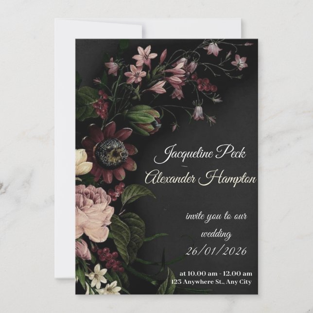 best wedding purple card (Front)