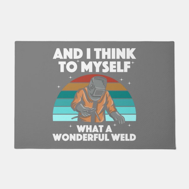 Best Welding Art Men Women Arc Welder Pipeliner Ir Doormat (Front)