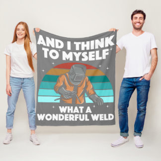 Best Welding Art Men Women Arc Welder Pipeliner Ir Fleece Blanket