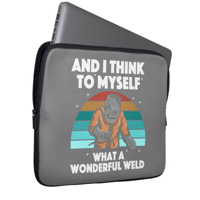 Best Welding Art Men Women Arc Welder Pipeliner Ir Laptop Sleeve (Front Right)