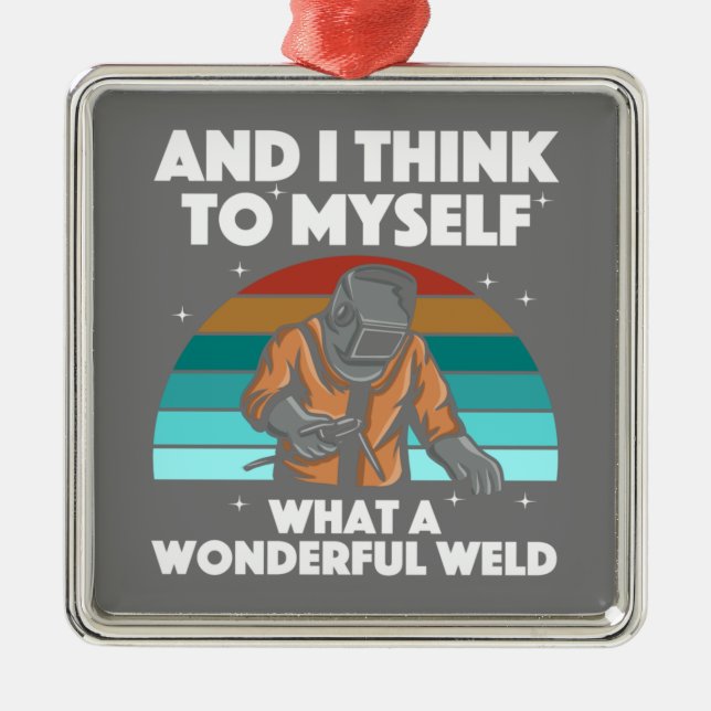 Best Welding Art Men Women Arc Welder Pipeliner Ir Metal Ornament (Front)