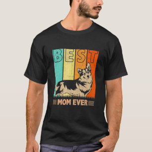 Best Welsh Corgi Dog Mum Ever Retro Graphic Mama M T-Shirt