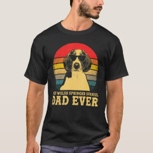 Best Welsh Springer Spaniel Dad Ever Dog  Retro Vi T-Shirt
