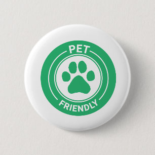 Best Westie Pet Friendly Drawn Paw - Green 6 Cm Round Badge