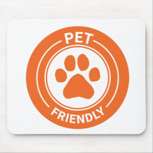 Best Westie Pet Friendly Drawn Paw - Orange Mouse Pad