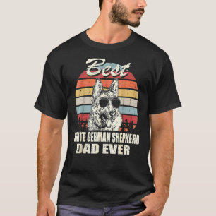 Best White German Shepherd Dad Ever Vintage Retro T-Shirt