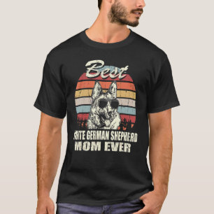 Best White German Shepherd Mum Ever Vintage Retro  T-Shirt