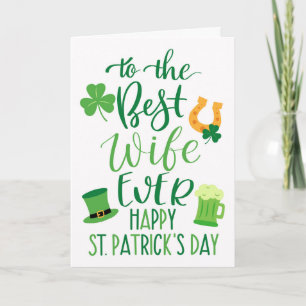 Best Wife Ever for St Patrick's Day Card