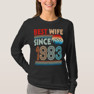 Best Wife Since 1983 Happy Husband Married Wedding T-Shirt