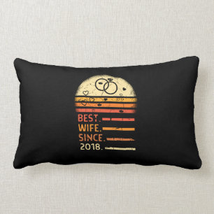 Best wife since 2018 retro vintage mother's day lumbar cushion
