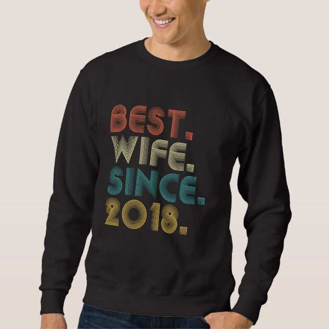 Best Wife Since 2018 T Shirt 1st Wedding Anniversa (Front)