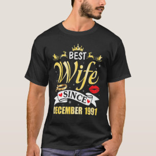 Best Wife Since December 1987 Happy Married 35 Yea T-Shirt